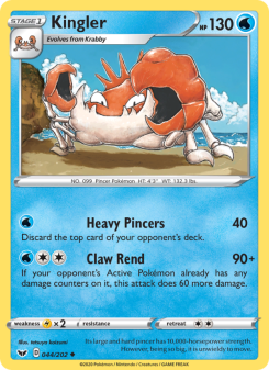 Kingler - pokemon TCG Card