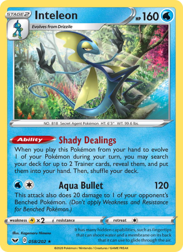 Inteleon - Pokémon TCG Card