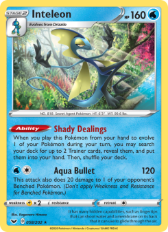 Inteleon - pokemon TCG Card