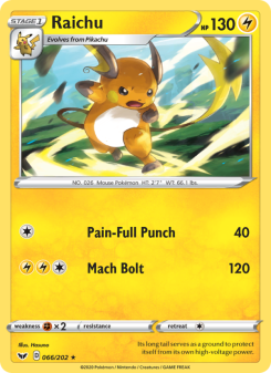 Raichu - pokemon TCG Card