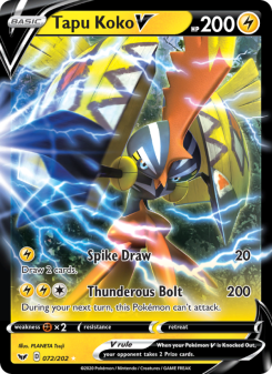 Tapu Koko V - pokemon TCG Card