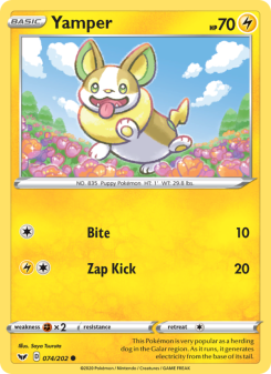 Yamper - pokemon TCG Card