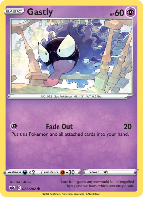 Gastly - Pokémon TCG Card