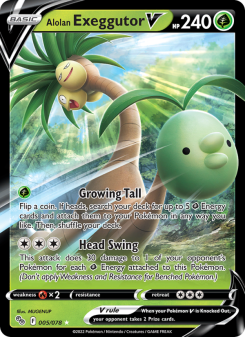 Alolan Exeggutor V - pokemon TCG Card