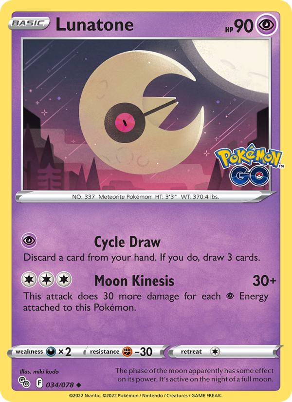 Lunatone - Pokémon TCG Card