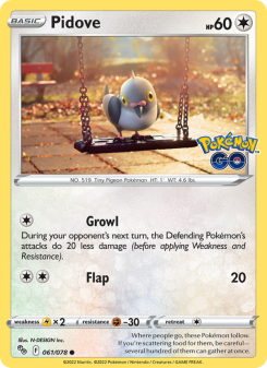 Pidove - pokemon TCG Card