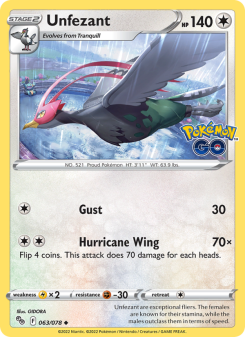 Unfezant - pokemon TCG Card