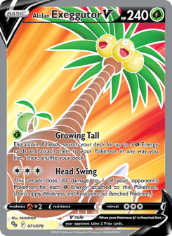Alolan Exeggutor V - pokemon TCG Card