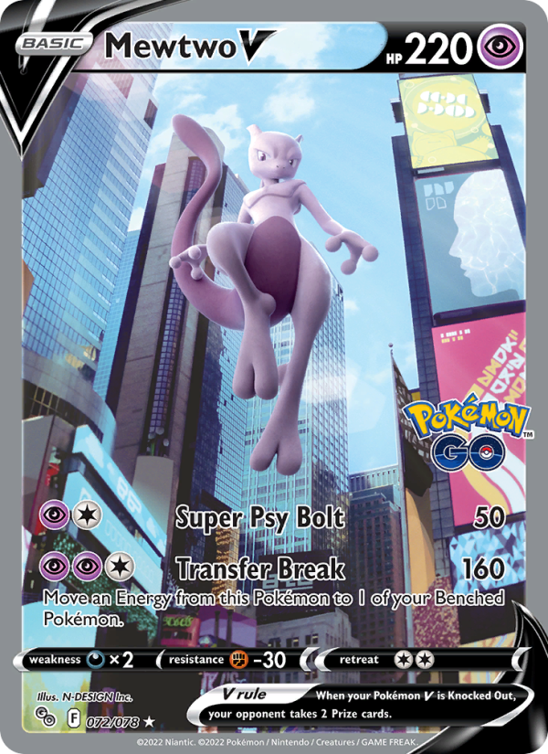Mewtwo V - Pokémon TCG Card