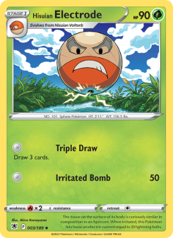 Hisuian Electrode - pokemon TCG Card