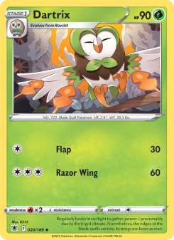 Dartrix - pokemon TCG Card