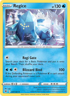 Regice - pokemon TCG Card