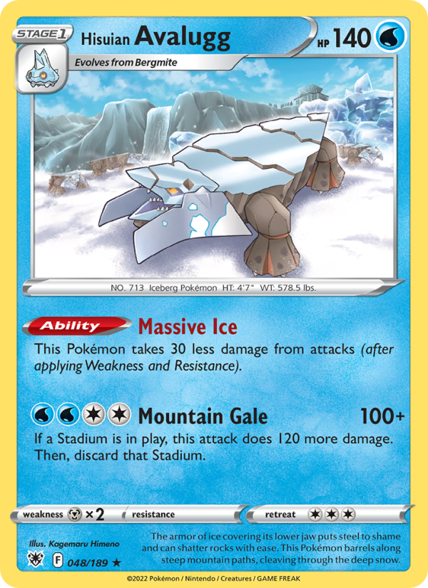 Hisuian Avalugg - Pokémon TCG Card