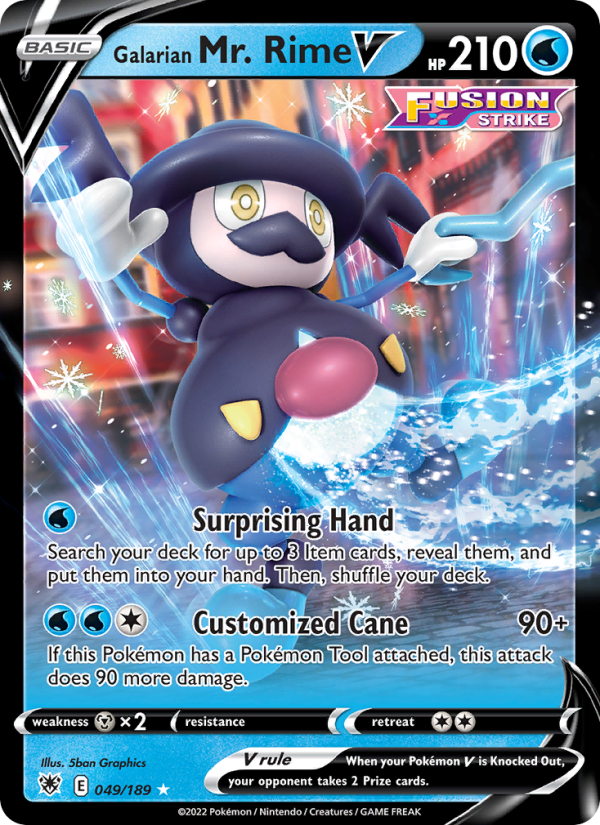 Galarian Mr. Rime V - Pokémon TCG Card