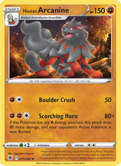 Hisuian Arcanine - pokemon TCG Card