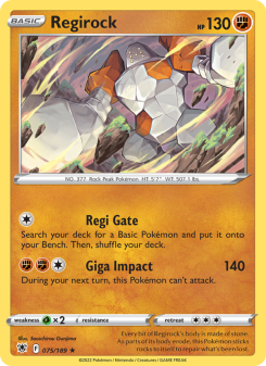 Regirock - pokemon TCG Card