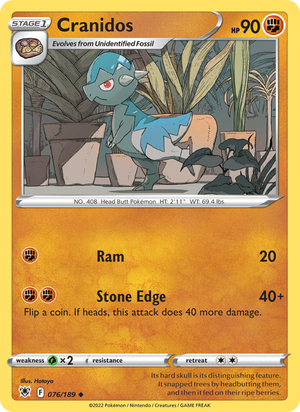 Cranidos - Pokémon TCG Card
