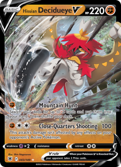 Hisuian Decidueye V - pokemon TCG Card