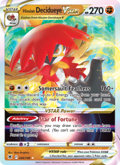 Hisuian Decidueye VSTAR - pokemon TCG Card