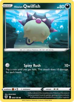 Hisuian Qwilfish - pokemon TCG Card