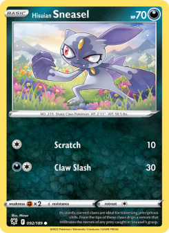 Hisuian Sneasel - pokemon TCG Card