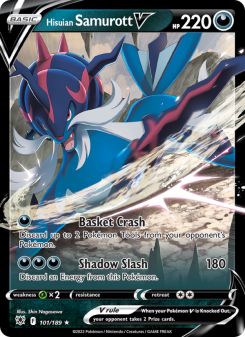 Hisuian Samurott V - pokemon TCG Card
