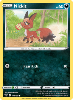 Nickit - pokemon TCG Card