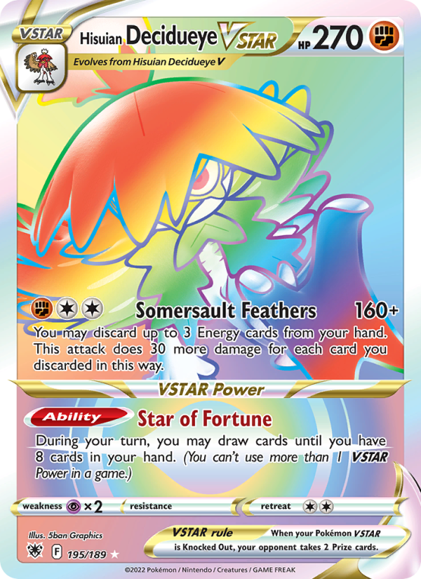 Hisuian Decidueye VSTAR - Pokémon TCG Card