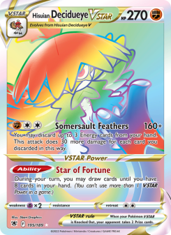 Hisuian Decidueye VSTAR - pokemon TCG Card