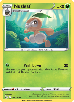 Nuzleaf - pokemon TCG Card