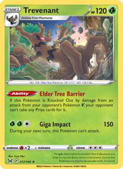 Trevenant - pokemon TCG Card