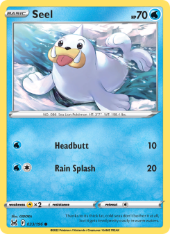 Seel - pokemon TCG Card