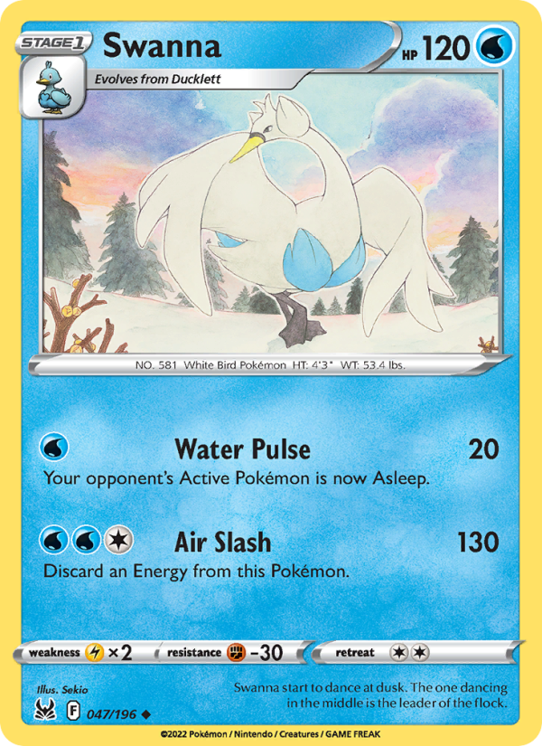 Swanna - Pokémon TCG Card