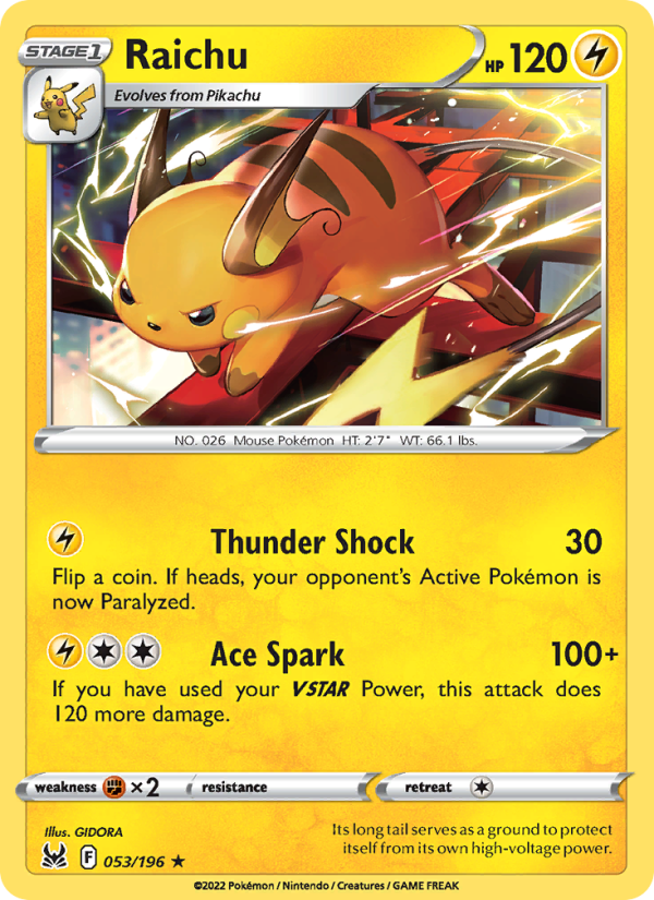 Raichu - Pokémon TCG Card