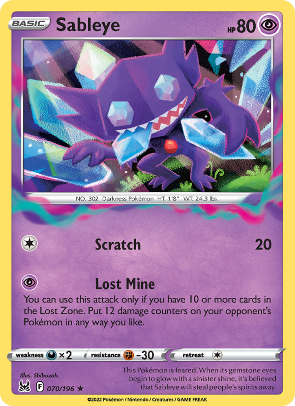 Sableye - Pokémon TCG Card