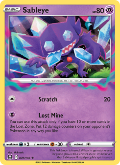 Sableye - pokemon TCG Card