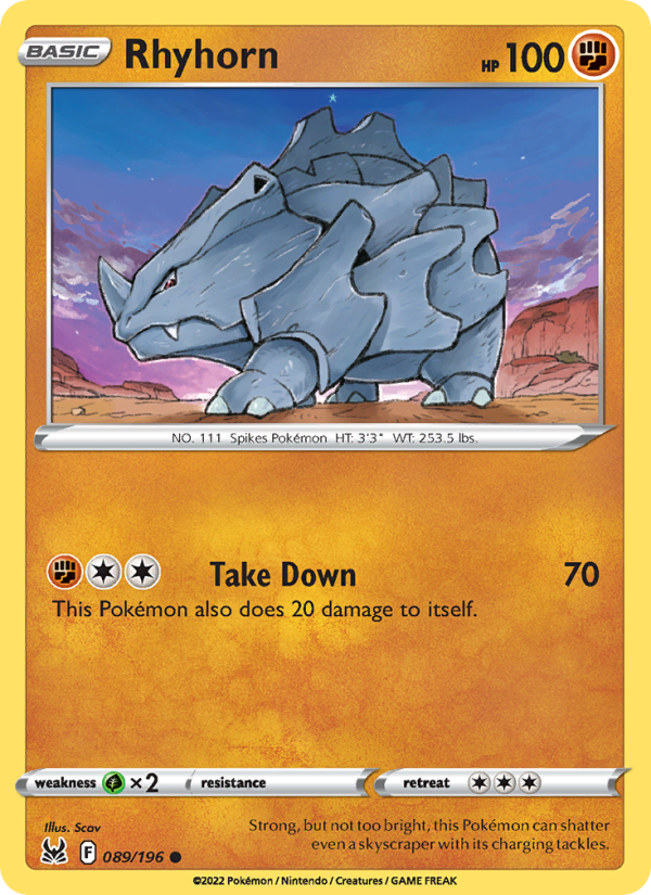Rhyhorn - Pokémon TCG Card