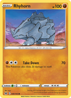 Rhyhorn - pokemon TCG Card