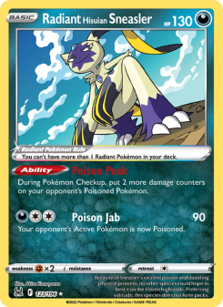 Radiant Hisuian Sneasler - pokemon TCG Card