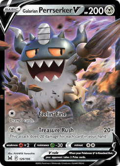 Galarian Perrserker V - pokemon TCG Card