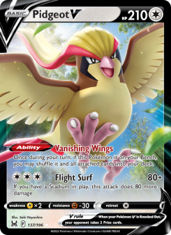 Pidgeot V - pokemon TCG Card