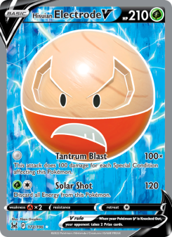 Hisuian Electrode V - pokemon TCG Card