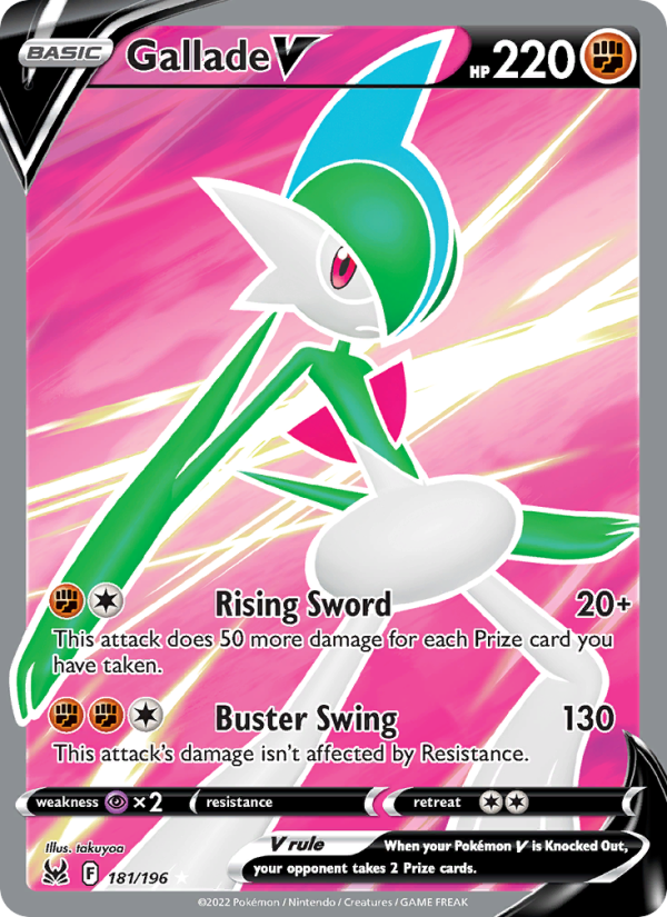 Gallade V - Pokémon TCG Card