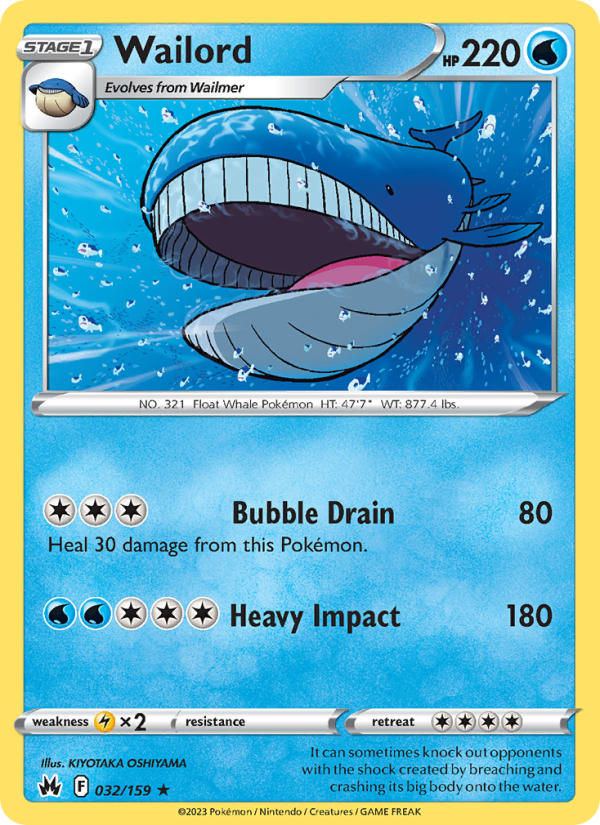 Wailord - Pokémon TCG Card
