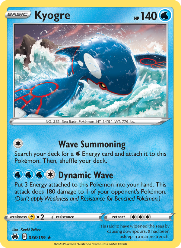 Kyogre - Pokémon TCG Card