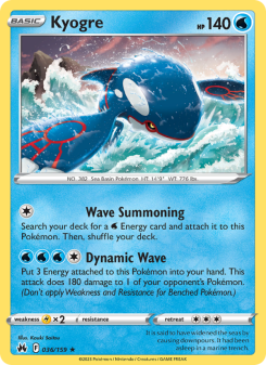 Kyogre - pokemon TCG Card
