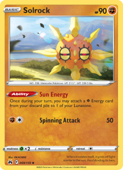 Solrock - pokemon TCG Card