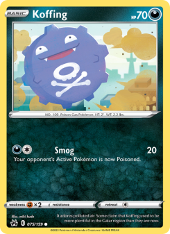 Koffing - pokemon TCG Card