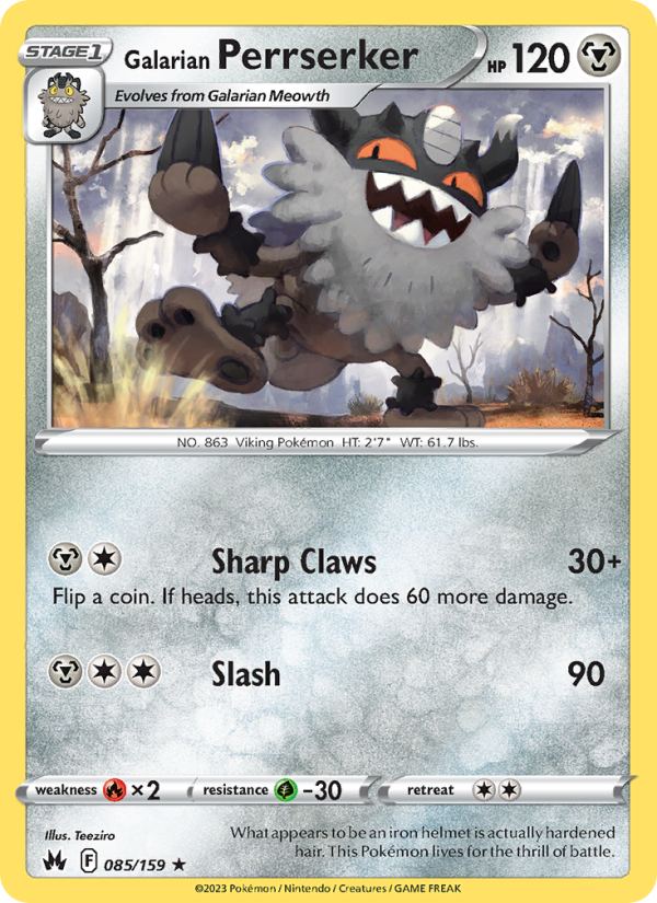 Galarian Perrserker - Pokémon TCG Card