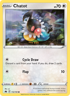 Chatot - pokemon TCG Card